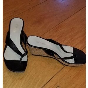 Nine West Black Wedges